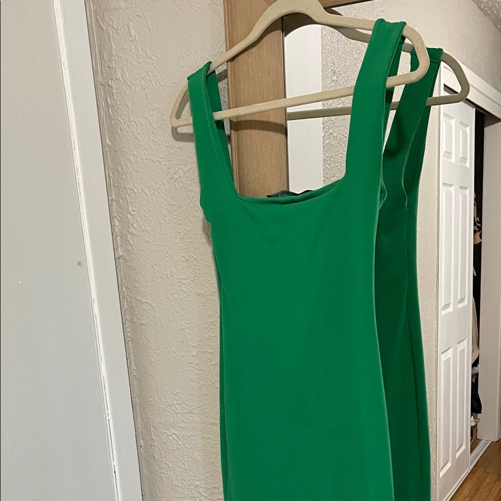 Zara Strapless Green Dress